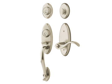 Baldwin Landon Two-Point Lock Handleset Satin Nickel 150