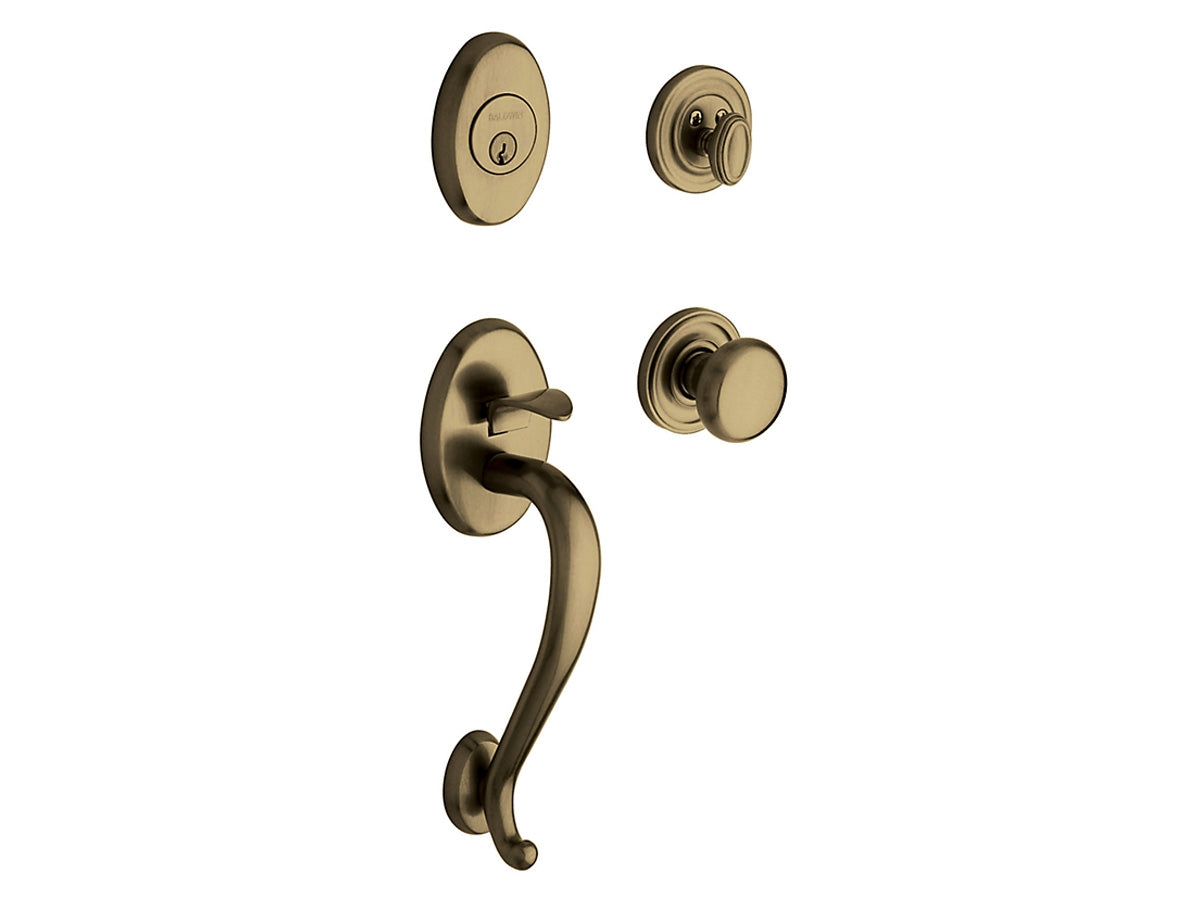 Baldwin Logan Sectional Trim Satin Brass and Black 050