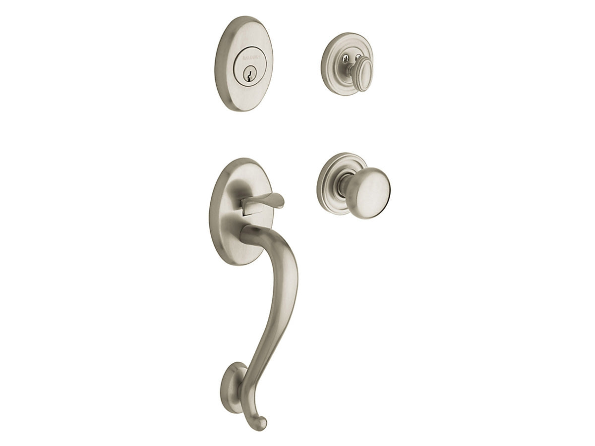 Baldwin Logan Sectional Trim Satin Nickel with Lifetime Finish 056