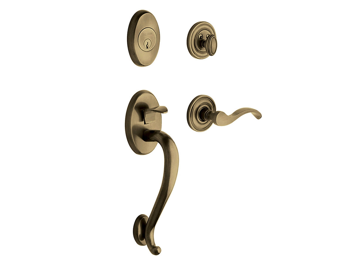 Baldwin Logan Sectional Trim Satin Brass and Black 050