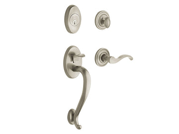 Baldwin Logan Sectional Trim Satin Nickel with Lifetime Finish 056