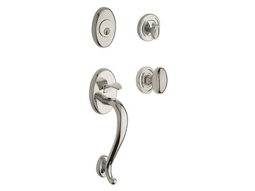 Baldwin Logan Sectional Trim w 5025 Knob Polished Nickel with Lifetime Finish 055