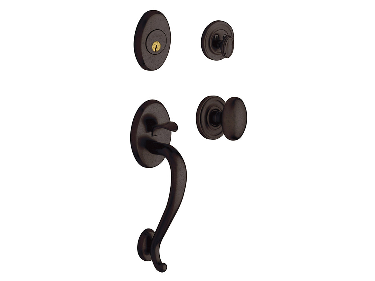Baldwin Logan Sectional Trim w 5025 Knob Distressed Venetian Bronze 412