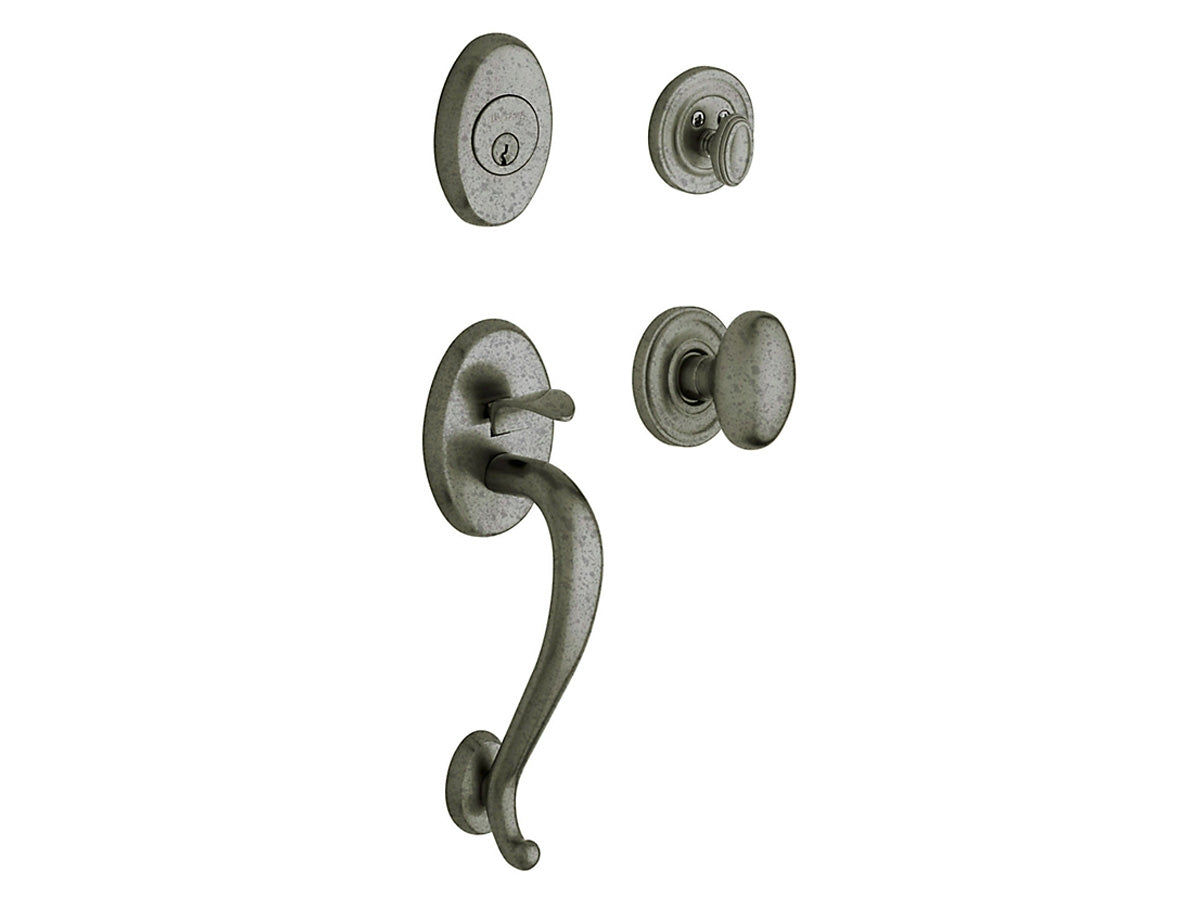 Baldwin Logan Sectional Trim w 5025 Knob Distressed Antique Nickel 452