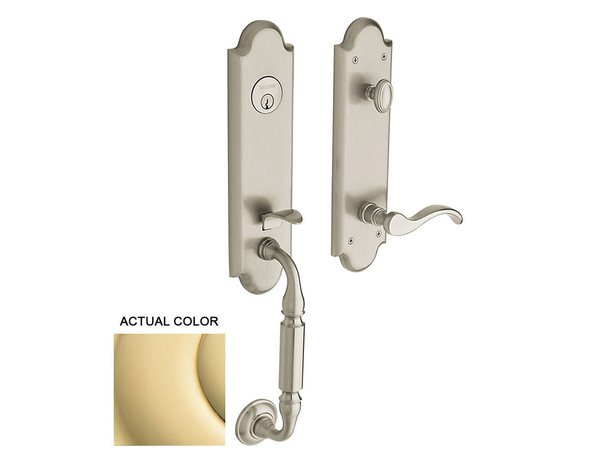 Baldwin Manchester Emergency Egress Handleset Non-Lacquered Brass 031