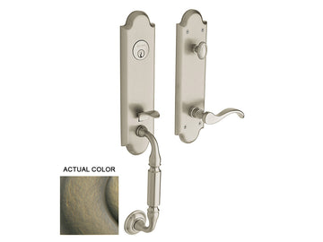 Baldwin Manchester Emergency Egress Handleset Satin Brass and Black 050