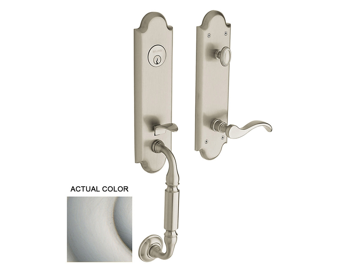 Baldwin Manchester Emergency Egress Handleset Satin Nickel with Lifetime Finish 056