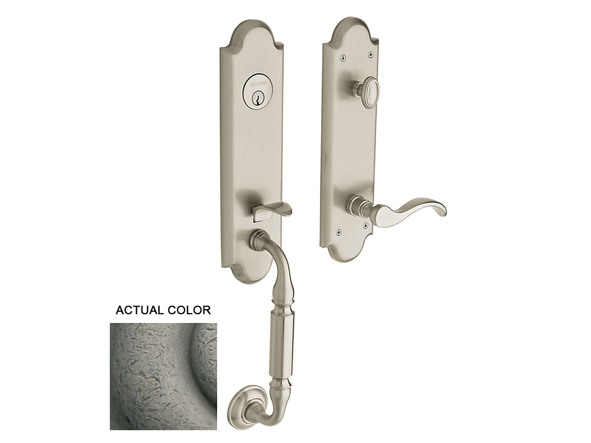 Baldwin Manchester Emergency Egress Handleset Distressed Antique Nickel 452