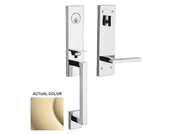 Baldwin Minneapolis 3/4 Escutcheon Handleset Lifetime Polished Brass 003