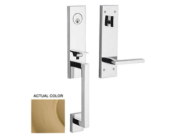 Baldwin Minneapolis 3/4 Escutcheon Handleset Vintage Brass 033