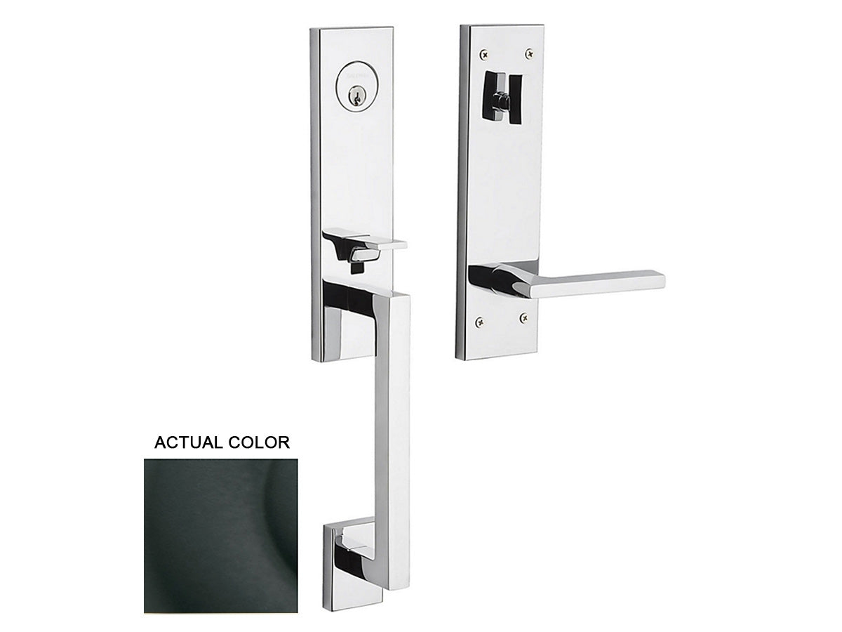 Baldwin Minneapolis 3/4 Escutcheon Handleset Satin Black 190