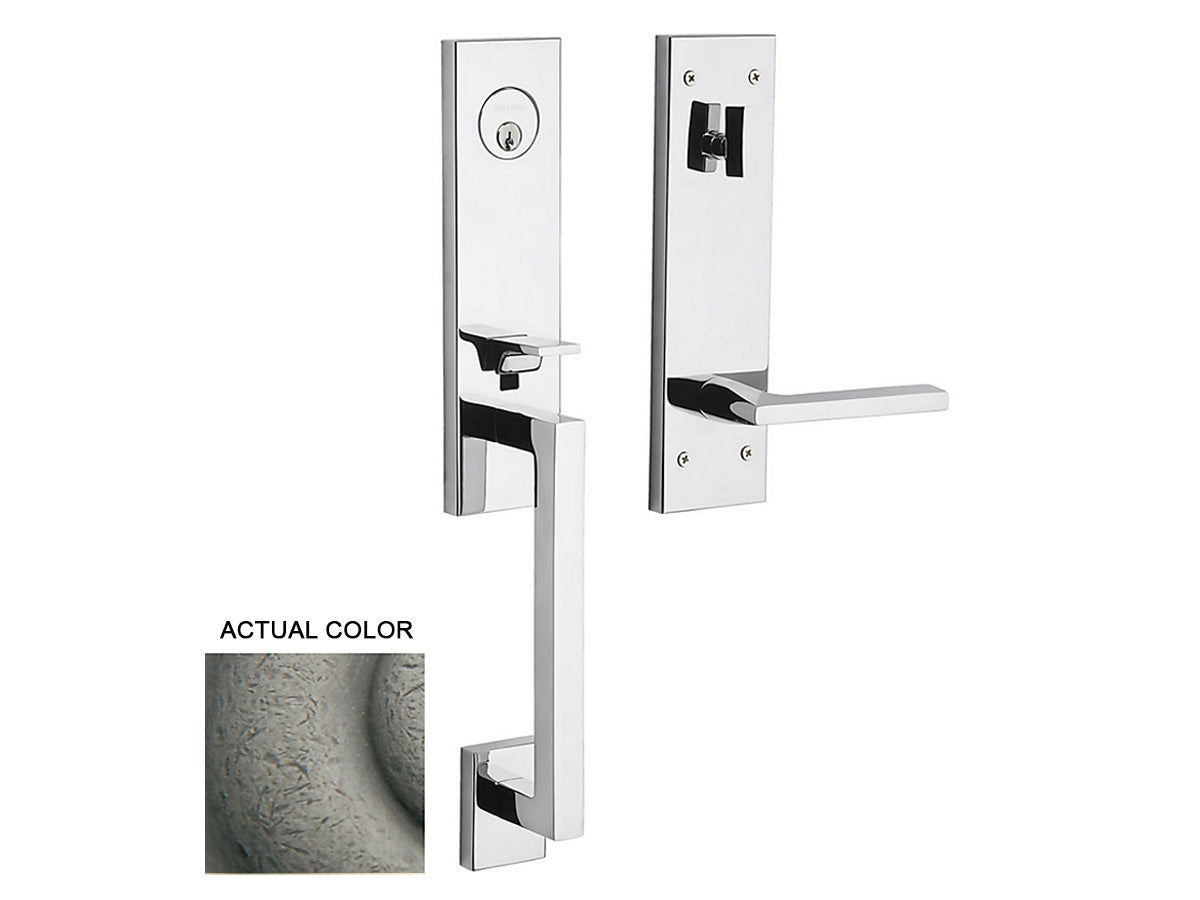 Baldwin Minneapolis 3/4 Escutcheon Handleset Distressed Antique Nickel 452