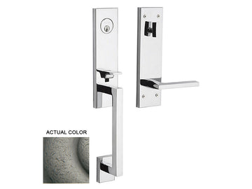 Baldwin Minneapolis 3/4 Escutcheon Handleset Distressed Antique Nickel 452