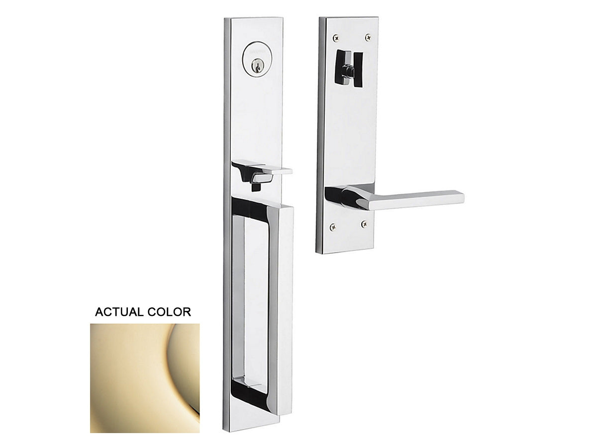 Baldwin Minneapolis Full Escutcheon Handleset Lifetime Polished Brass 003