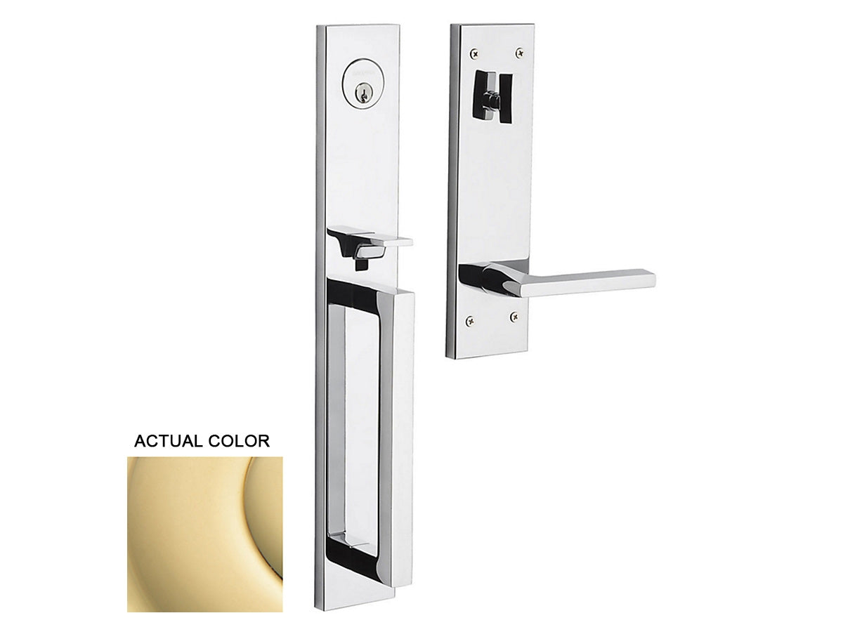 Baldwin Minneapolis Full Escutcheon Handleset Non-Lacquered Brass 031