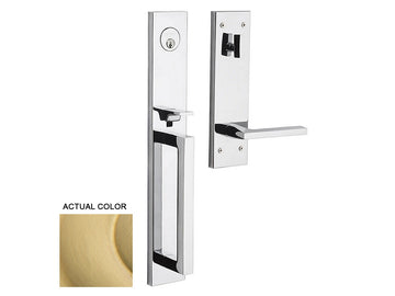 Baldwin Minneapolis Full Escutcheon Handleset Satin Brass 040