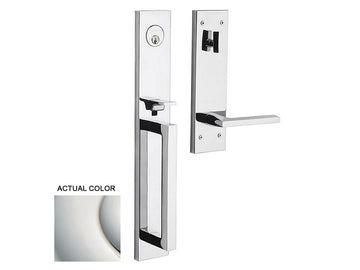 Baldwin Minneapolis Full Escutcheon Handleset Polished Nickel with Lifetime Finish 055