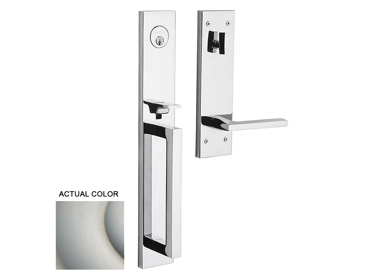 Baldwin Minneapolis Full Escutcheon Handleset Satin Nickel 150