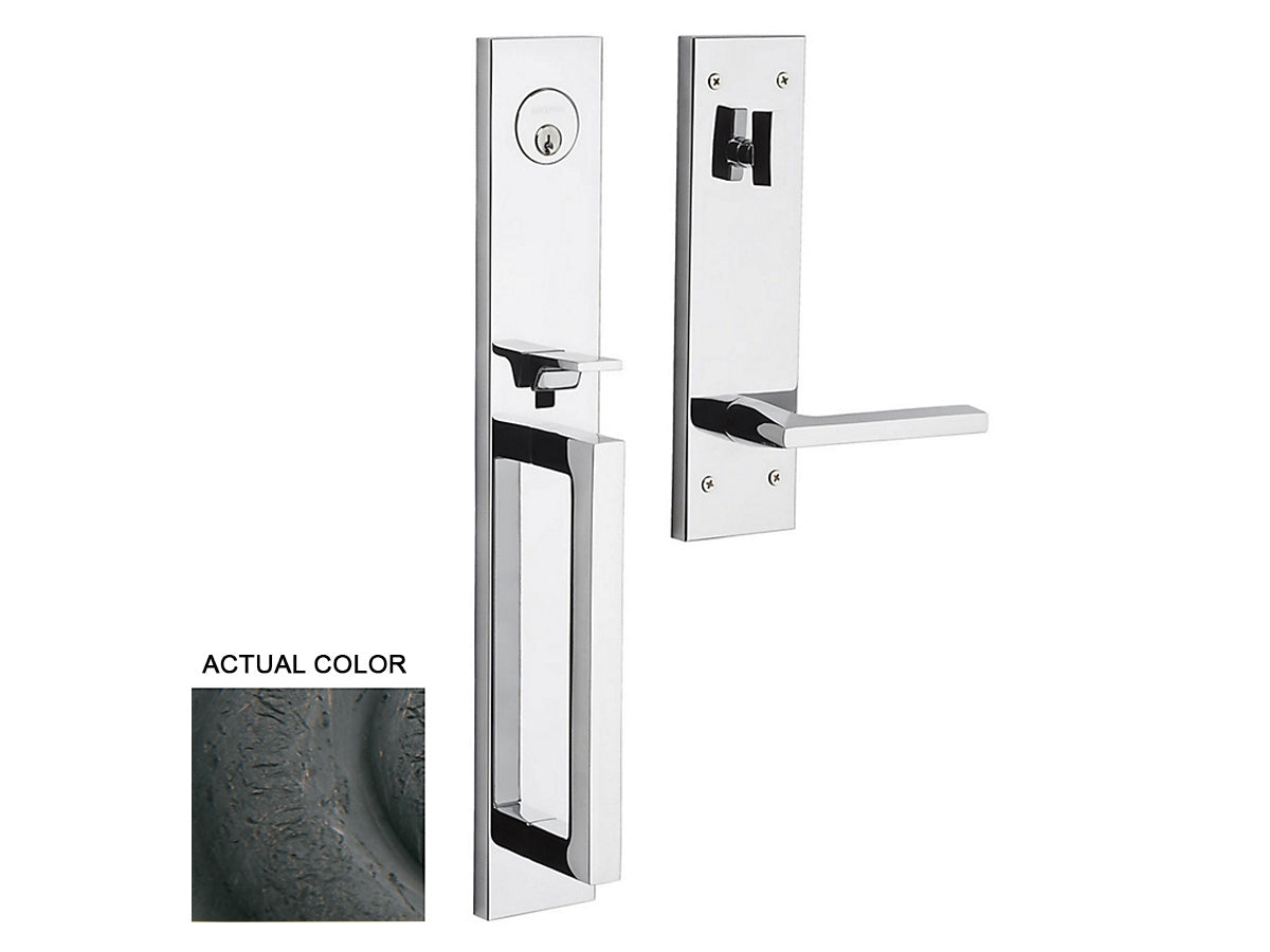 Baldwin Minneapolis Full Escutcheon Handleset Distressed Oil-Rubbed Bronze 402