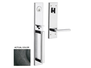 Baldwin Minneapolis Full Escutcheon Handleset Distressed Oil-Rubbed Bronze 402