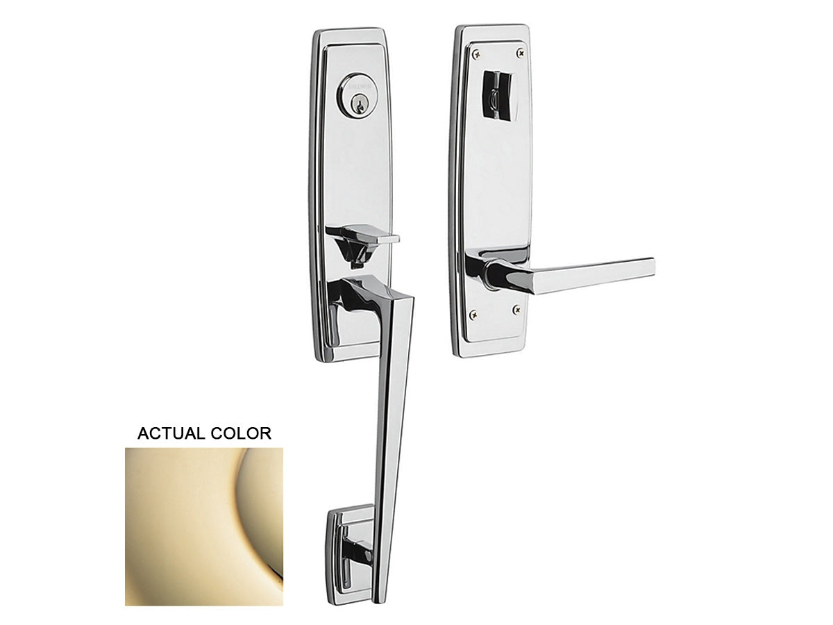 Baldwin Palm Springs 3/4 Escutcheon Handleset Lifetime Polished Brass 003