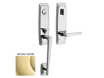 Baldwin Palm Springs 3/4 Escutcheon Handleset Non-Lacquered Brass 031