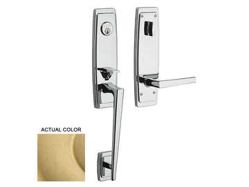 Baldwin Palm Springs 3/4 Escutcheon Handleset Satin Brass 040