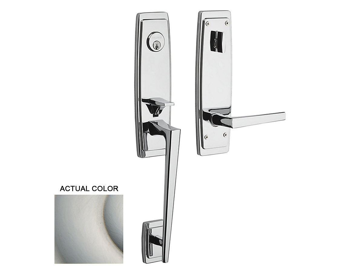 Baldwin Palm Springs 3/4 Escutcheon Handleset Satin Nickel with Lifetime Finish 056