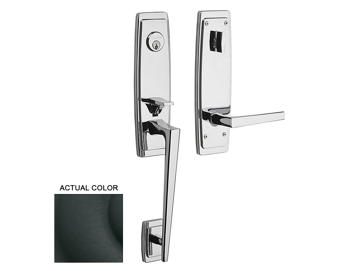 Baldwin Palm Springs 3/4 Escutcheon Handleset Satin Black 190