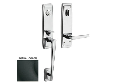 Baldwin Palm Springs 3/4 Escutcheon Handleset Satin Black 190