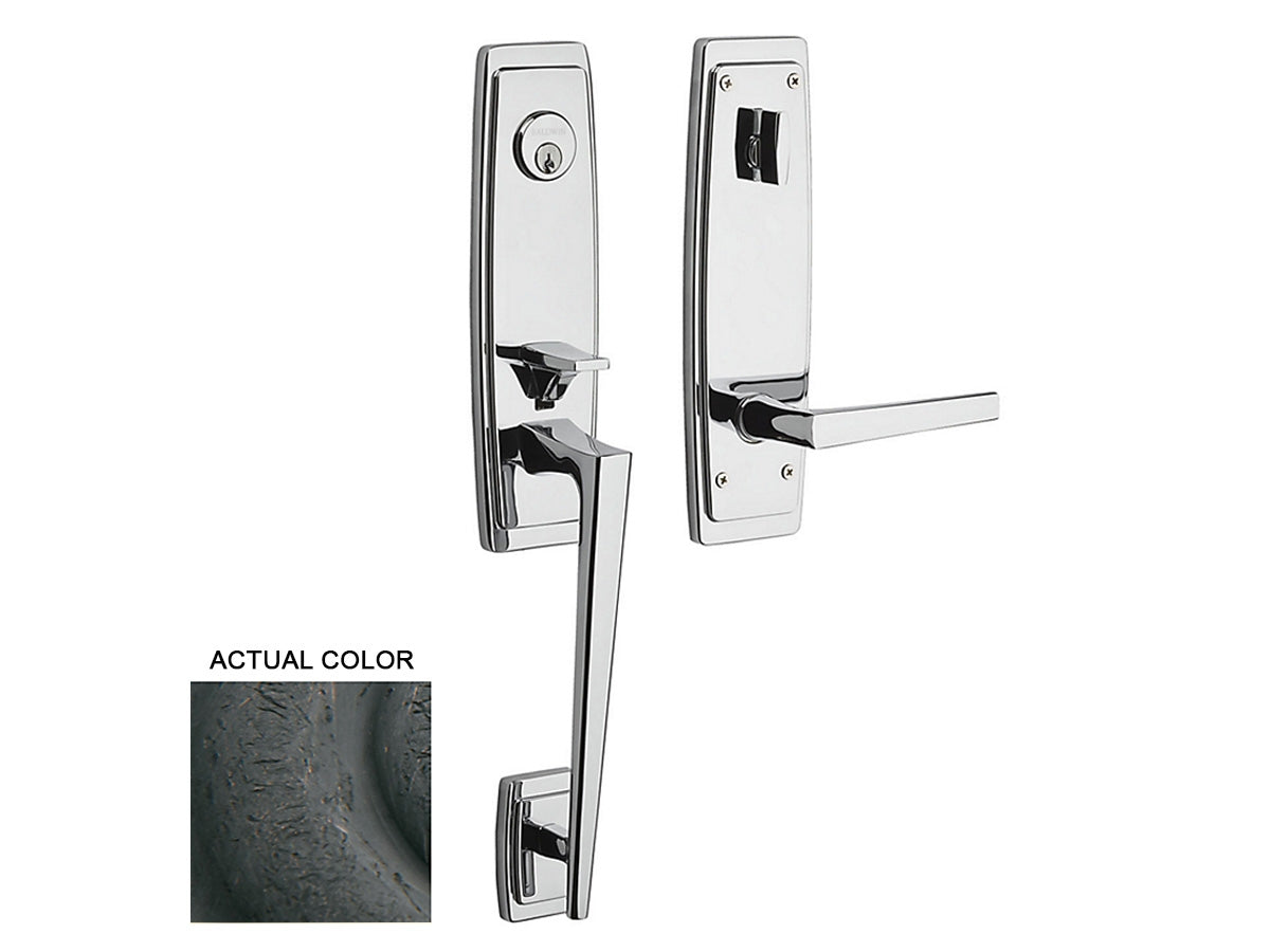 Baldwin Palm Springs 3/4 Escutcheon Handleset Distressed Oil-Rubbed Bronze 402