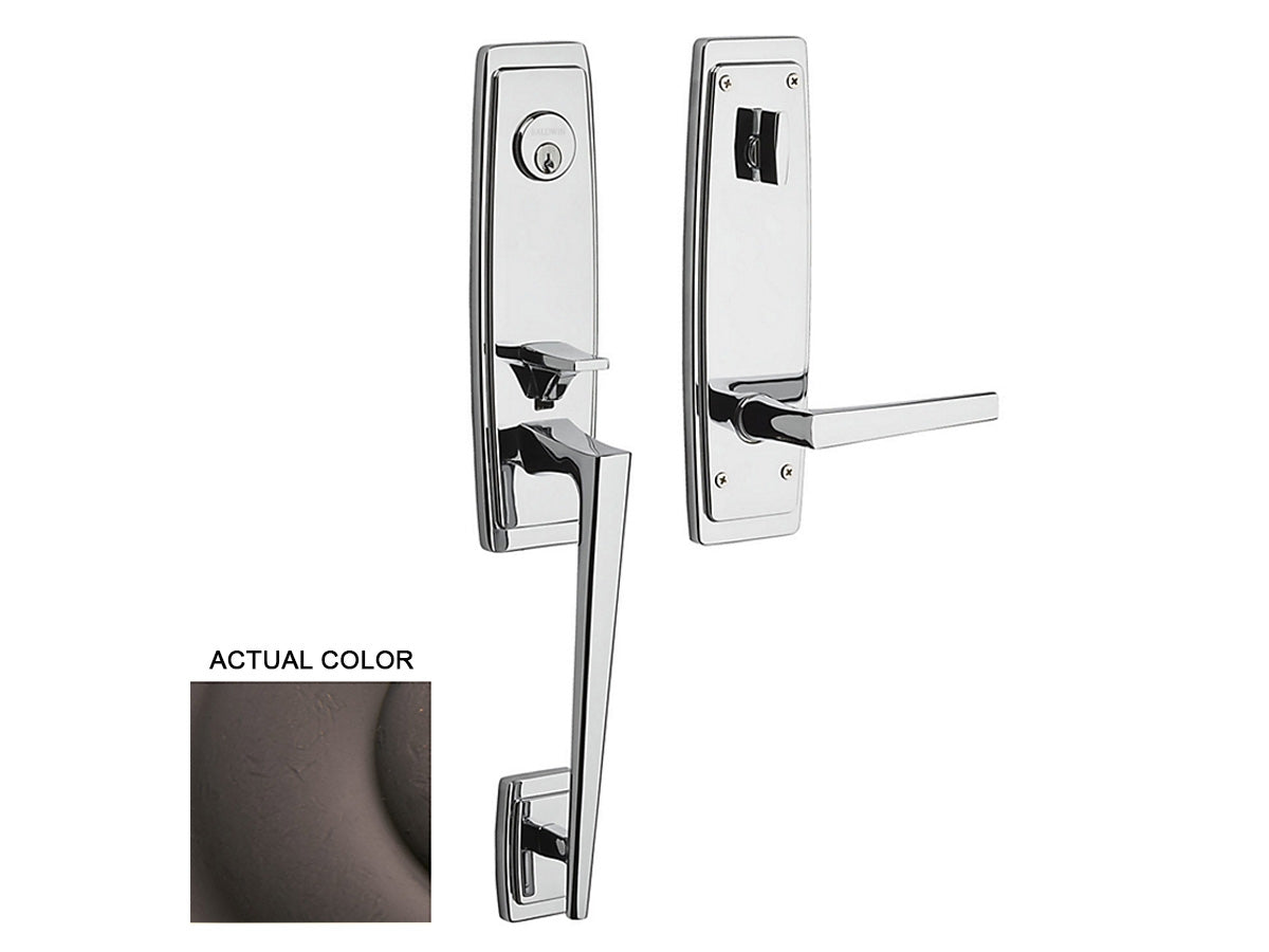 Baldwin Palm Springs 3/4 Escutcheon Handleset Distressed Venetian Bronze 412