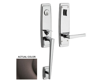 Baldwin Palm Springs 3/4 Escutcheon Handleset Distressed Venetian Bronze 412