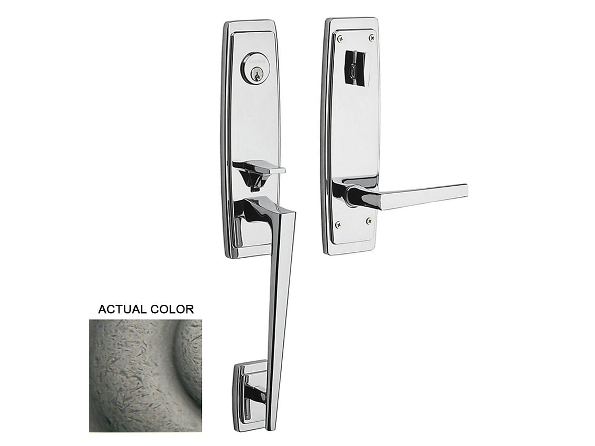 Baldwin Palm Springs 3/4 Escutcheon Handleset Distressed Antique Nickel 452