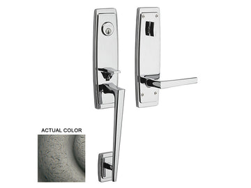 Baldwin Palm Springs 3/4 Escutcheon Handleset Distressed Antique Nickel 452