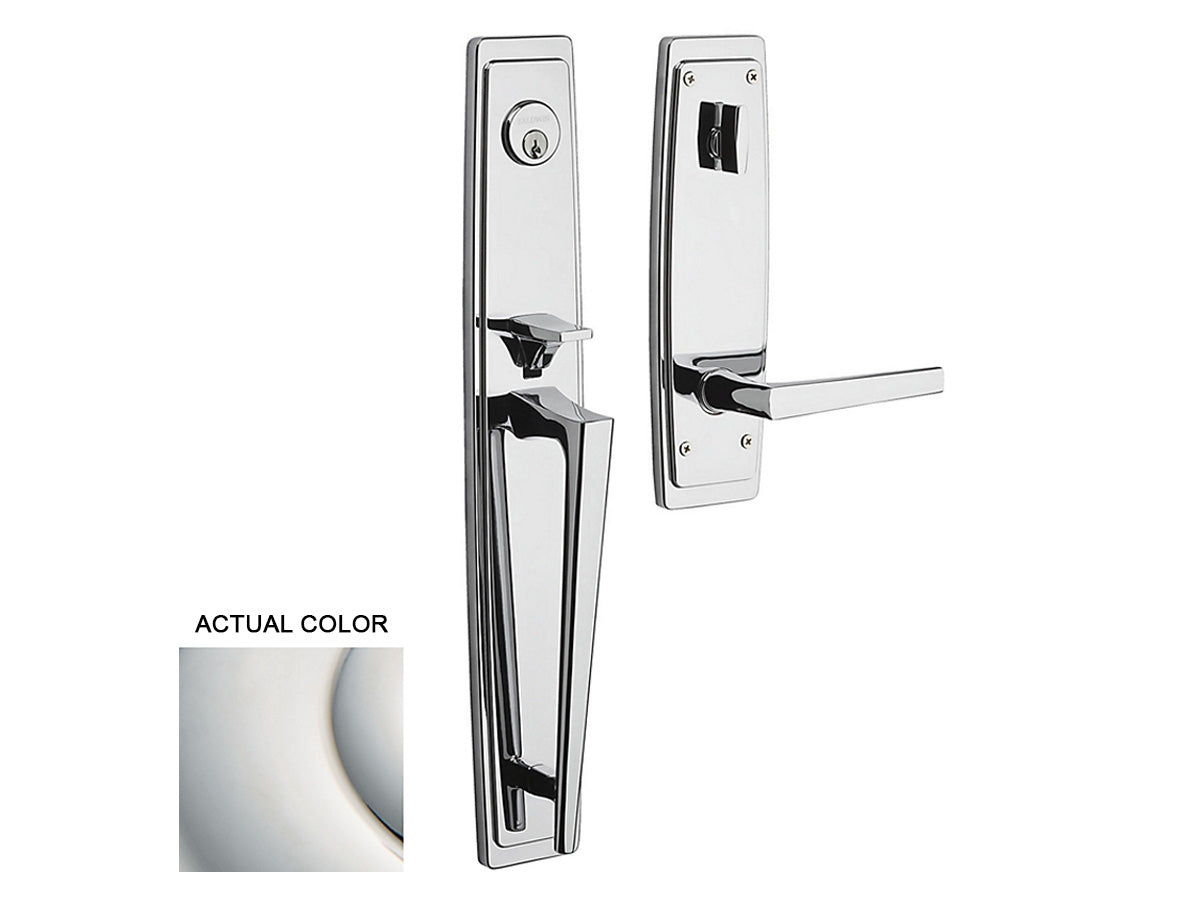 Baldwin Palm Springs Full Escutcheon Handleset Polished Nickel with Lifetime Finish 055