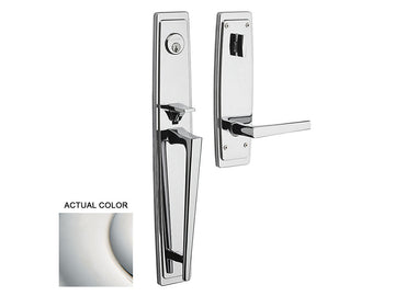 Baldwin Palm Springs Full Escutcheon Handleset Polished Nickel with Lifetime Finish 055