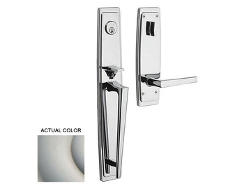 Baldwin Palm Springs Full Escutcheon Handleset Satin Nickel with Lifetime Finish 056