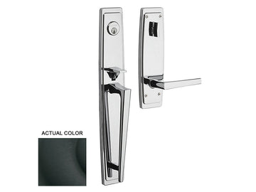 Baldwin Palm Springs Full Escutcheon Handleset Satin Black 190
