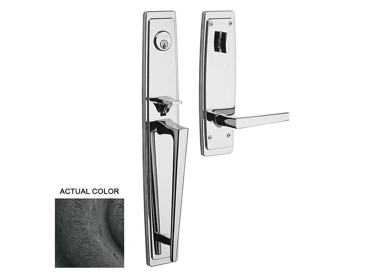 Baldwin Palm Springs Full Escutcheon Handleset Distressed Oil-Rubbed Bronze 402