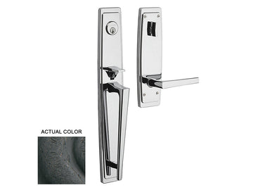 Baldwin Palm Springs Full Escutcheon Handleset Distressed Oil-Rubbed Bronze 402