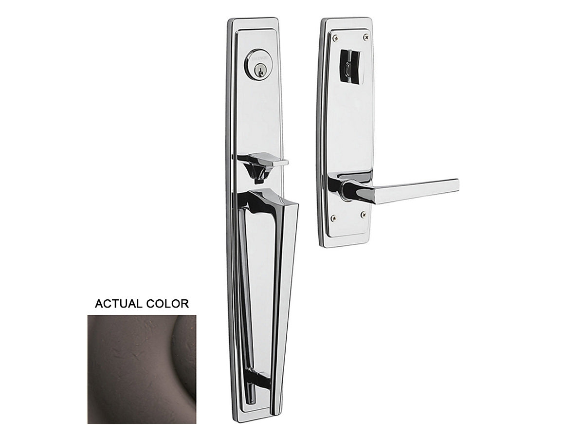 Baldwin Palm Springs Full Escutcheon Handleset Distressed Venetian Bronze 412