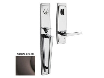 Baldwin Palm Springs Full Escutcheon Handleset Distressed Venetian Bronze 412