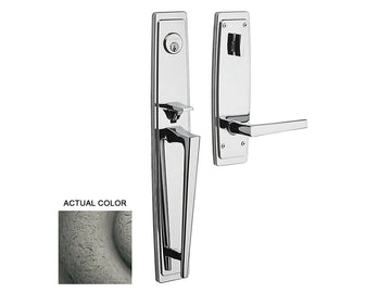 Baldwin Palm Springs Full Escutcheon Handleset Distressed Antique Nickel 452