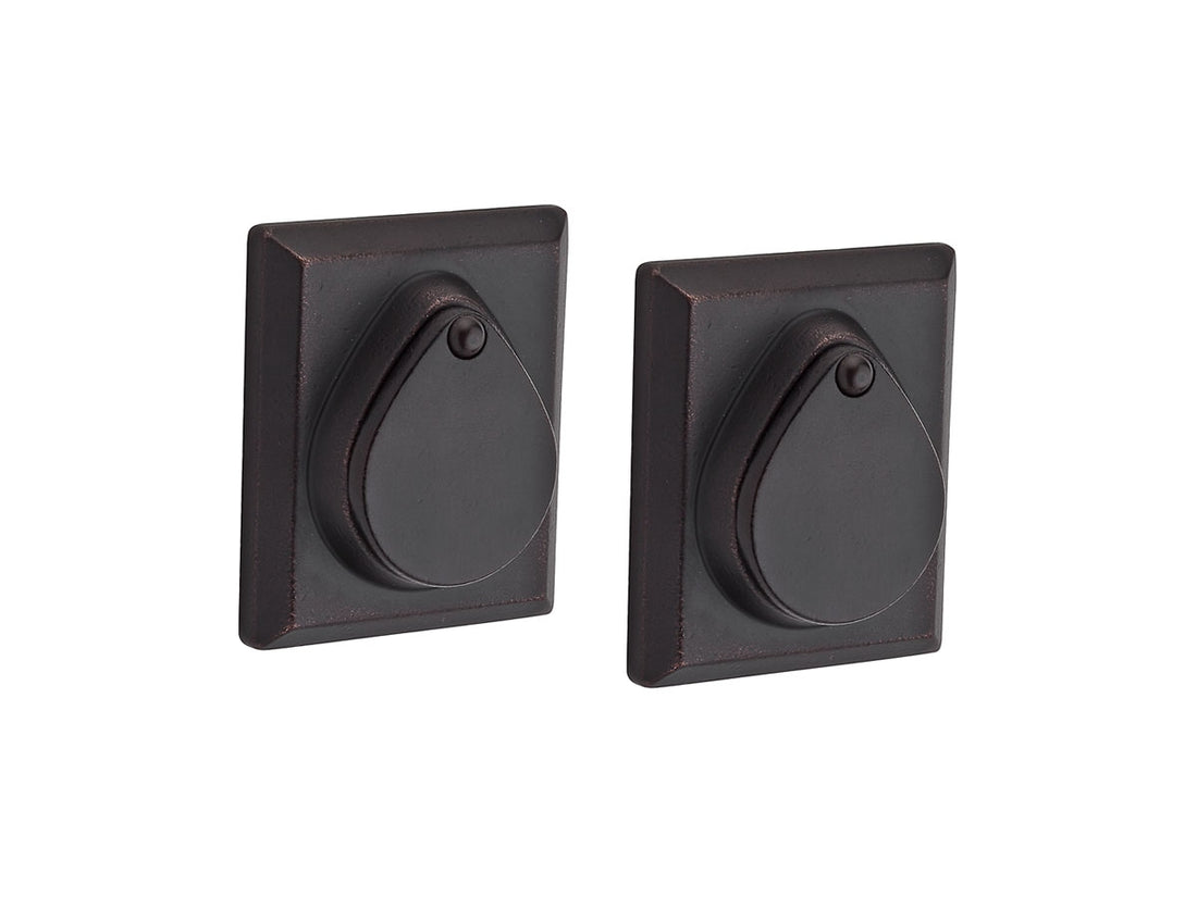 Baldwin Rustic Square Reserve Brass Deadbolt