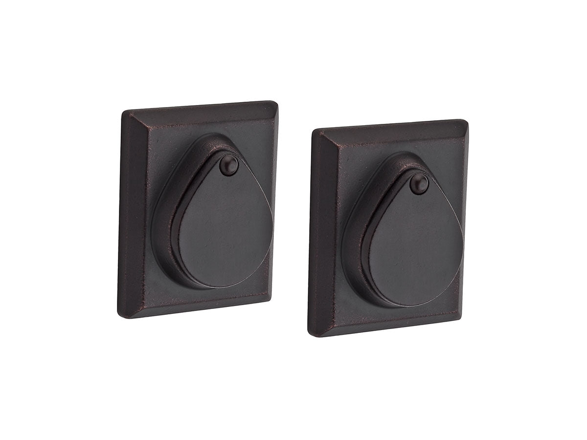 Baldwin Rustic Square Reserve Brass Deadbolt