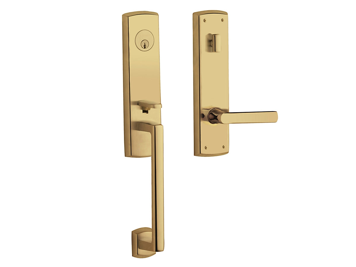 Baldwin Soho Escutcheon Handleset Lifetime Polished Brass 003