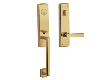 Baldwin Soho Escutcheon Handleset Non-Lacquered Brass 031