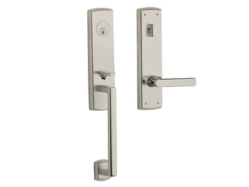 Baldwin Soho Escutcheon Handleset Polished Nickel with Lifetime Finish 055