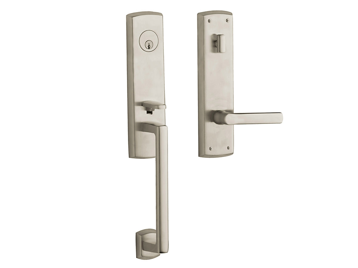 Baldwin Soho Escutcheon Handleset Satin Nickel 150